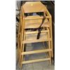 Image 1 : LOT OF 2 WOODEN HIGH CHAIRS