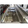 Image 2 : STAINLESS 3 COMPARTMENT SINK WITH DRAINS - NEW