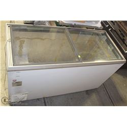 CARAVELL GLASS TOP DEEP FREEZER 60"X25"X34"