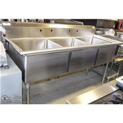 NEW 24" X 24" 3 COMP SINK