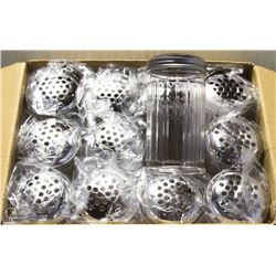 CHEESE OR PEPPER SHAKERS LOT OF 12 NEW ON CHOICE.