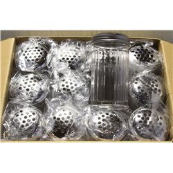 CHEESE OR PEPPER SHAKERS LOT OF 12 NEW ON CHOICE.