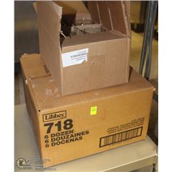 6 STRONGBOW 21OZ BEER GLASSES AND 3 DOZEN 3OZ