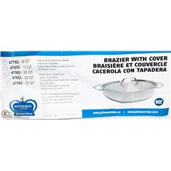 15QT HEAVY DUTY STAINLESS STEEL BRAZIER INDUCTION