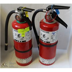 LOT OF 2 CHARGED 5LB FIRE EXTINGUISHERS