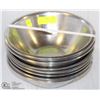 Image 1 : STACK OF 10 STAINLESS STEEEL 10" BOWLS