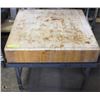 Image 1 : CHOPPING BLOCK, MICHIGAN MAPLE 10"X30" WITH METAL