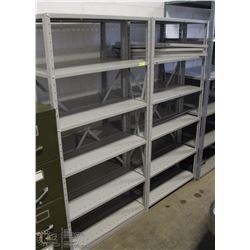 4PC METAL RACKING WITH EXTRA SHELVES 75"H