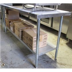 NEW ICB STAINLESS STEEL PREP TABLE 72"X24"X34"