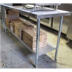 NEW ICB STAINLESS STEEL PREP TABLE 72"X24"X34"