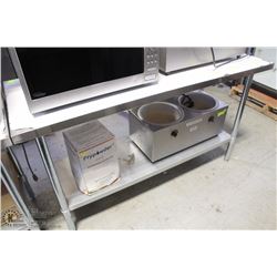 NEW ICB STAINLESS STEEL PREP TABLE 60"X24"X34"