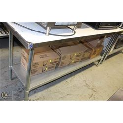 NEW STAINLESS STEEL WORK TABLE 72"X24"X35"