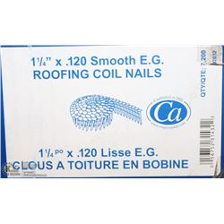CASE OF ROOFING COIL NAILS 1 1/4 X .120