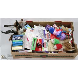 BOX OF ASSORTED CAT TOYS