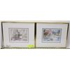 Image 1 : PAIR OF SIGNED JOYCE KAMIKURA FRAMED PRINTS