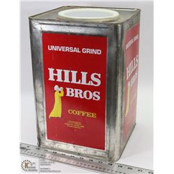 22) VINTAGE HILLS BROS COMMERCIAL COFFEE TIN