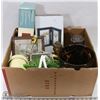 Image 1 : BOX OF HOME DECOR NEW & USED ITEMS INCLUDES