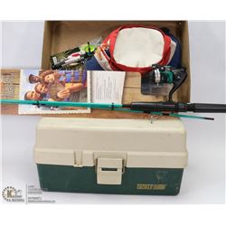 FISHING LOT, SOUTHBEND ROD & REEL COMBO, ICE ROD
