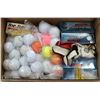 Image 1 : BOX W/GOLF BALLS - 5 SLEEVES OF NEW BALLS,
