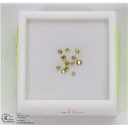 13) GENUINE FANCY YELLOW DIAMOND GEMSTONES