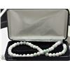 Image 3 : 15) STERLING SILVER JADEITE BEAD 18" NECKLACE