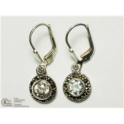 16) STERLING SILVER MARCASITE EARRINGS