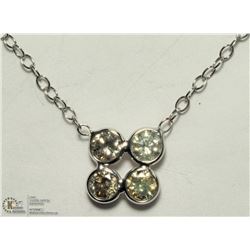 22) 10K WHITE GOLD DIAMOND NECKLACE