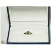 Image 3 : 23) 10K WHITE GOLD SAPPHIRE & DIAMOND RING