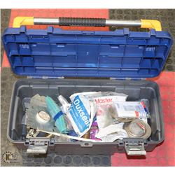 LARGE HEAVY DUTY PLASTIC TOOLBOX FULL