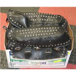 TWO AUTHENTIC HARLEY DAVIDSON BLACK LEATHER