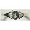 Image 1 : 26) 10K WHITE GOLD ALEXANDRITE & DIAMOND RING