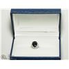 Image 3 : 35) 14K WHITE GOLD SAPPHIRE & DIAMOND RING