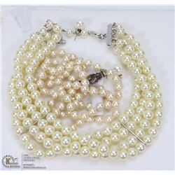 5TH AVENUE HANDMADE COLOR FAUX PEARL NECKLACE ,