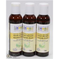 3 BOTTLES OF AURA CACIA 110ML PURE ESSENTIAL OILS