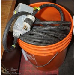 100FT HEAVY DUTY 30AMP POWER CORD WITH 2 OUTLETS