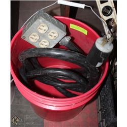 50FT 30AMP POWER CORD WITH 4- 110VOLT OUTLETS