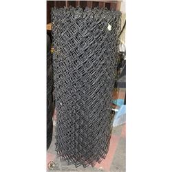 ROLL OF RUBBER COATED CHAIN LINK FENCE (BLACK)