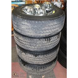 LOT OF 3 FIRESTONE LT245/70R17 TIRES AND 1