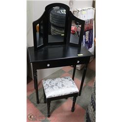 VANITY MAKEUP TABLE WITH MIRROR AND BENCH