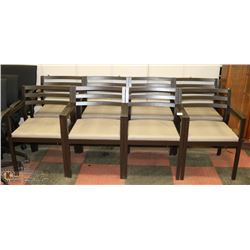 SET OF 8 WAITING ROOM ARMCHAIRS