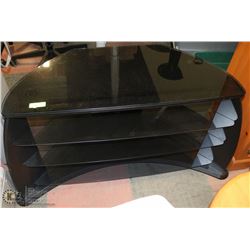 BLACK GLASS TV STAND