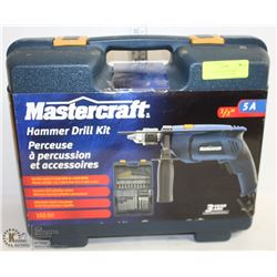 NEW 1/2" 102PC MASTERCRAFT HAMMER DRILL KIT