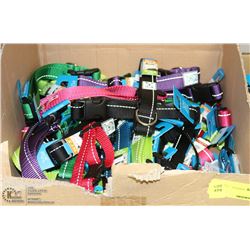 BOX WITH OVER 25 DOG COLLARS .PETS