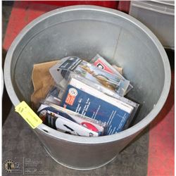 METAL BUCKET OF DOG HARNESSES ON CHOICE