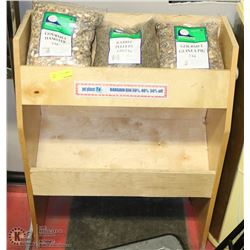 MERCHANDISE STAND SOLD WITH 3 BAGS OF FOOD