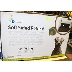 UNLEASHED SIZE L 36"X22"X25"H SOFT SIDE PET KENNEL