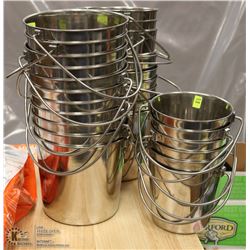 LOT OF STEEL BUCKETS