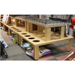 GROUP OF 5 ASSORTED PET FOOD DISPLAY STANDS