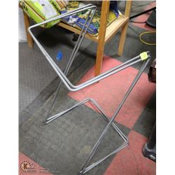 PAIR OF METAL GARBAGE BAG HOLDERS