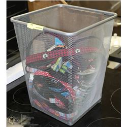 BASKET OF NEW DOG LEASHES. PETS ON CHOICE